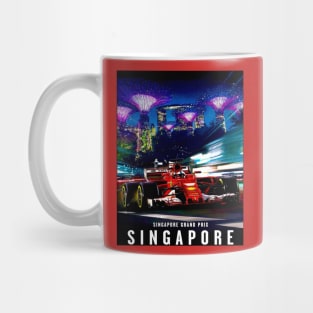 Singapore Grand Prix Auto Racing Advertising Print Mug